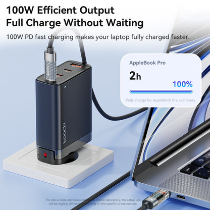 Toocki 100W شفاف USB C إلى النوع C.