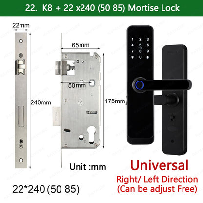 K8 Tuya Wifi Smart Door Lock