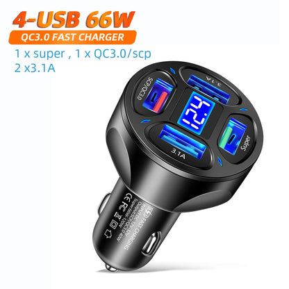 3 Ports USB Car Charger 