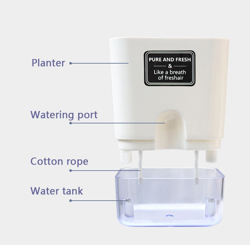 Rectangular Self Watering Flowerpot