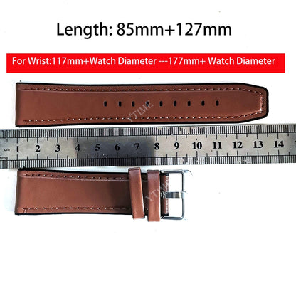 Watch Band 22mm Genuine Leather Strap