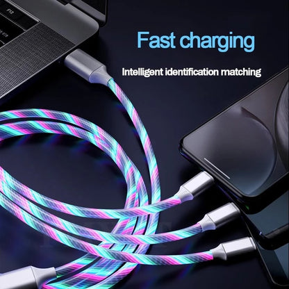 3 IN 1 type-C mobile phone fast charging luminous
