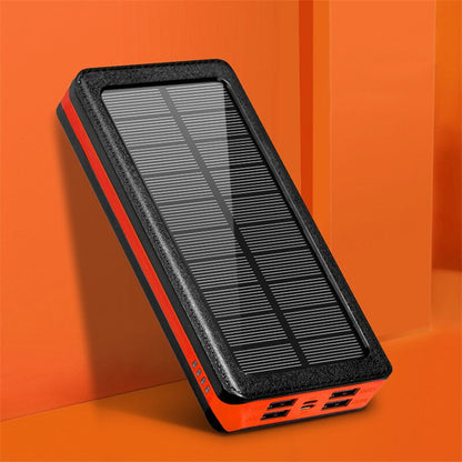 Téléphone Solaire 80000mAh Powerbank Chargeur Rapide Portable avec Lumière LED 4 Ports USB Batterie Externe Convient pour Xiaomi Iphone13 14