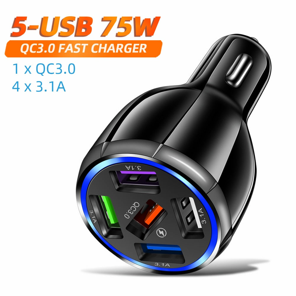 3 Ports USB Car Charger 