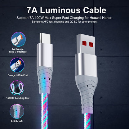 7A 100W Flow Luminous USB Type C Cable p4a