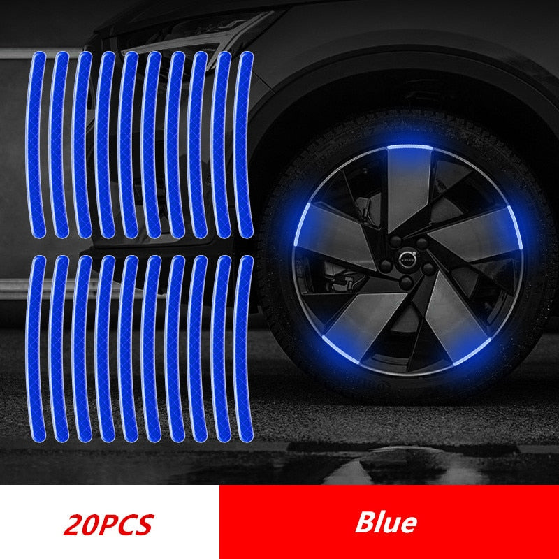 Wheel Hub Reflective Stripes