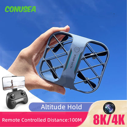 H107 Mini Drone 8K 4K Quadcopter