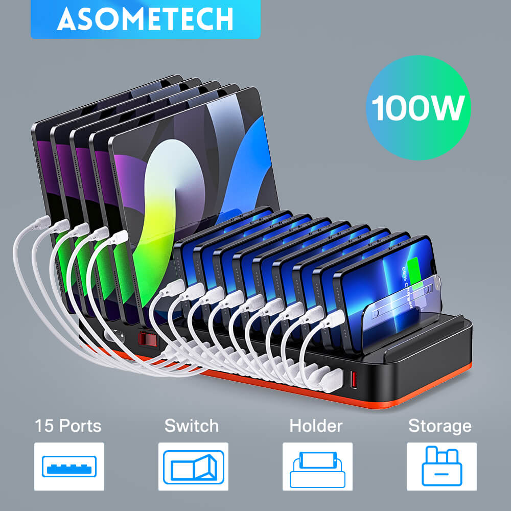 100W Multi USB Charger