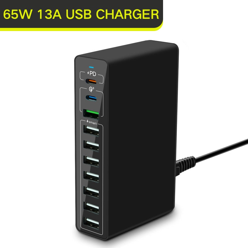 65W Multi Port Usb Type C Charger