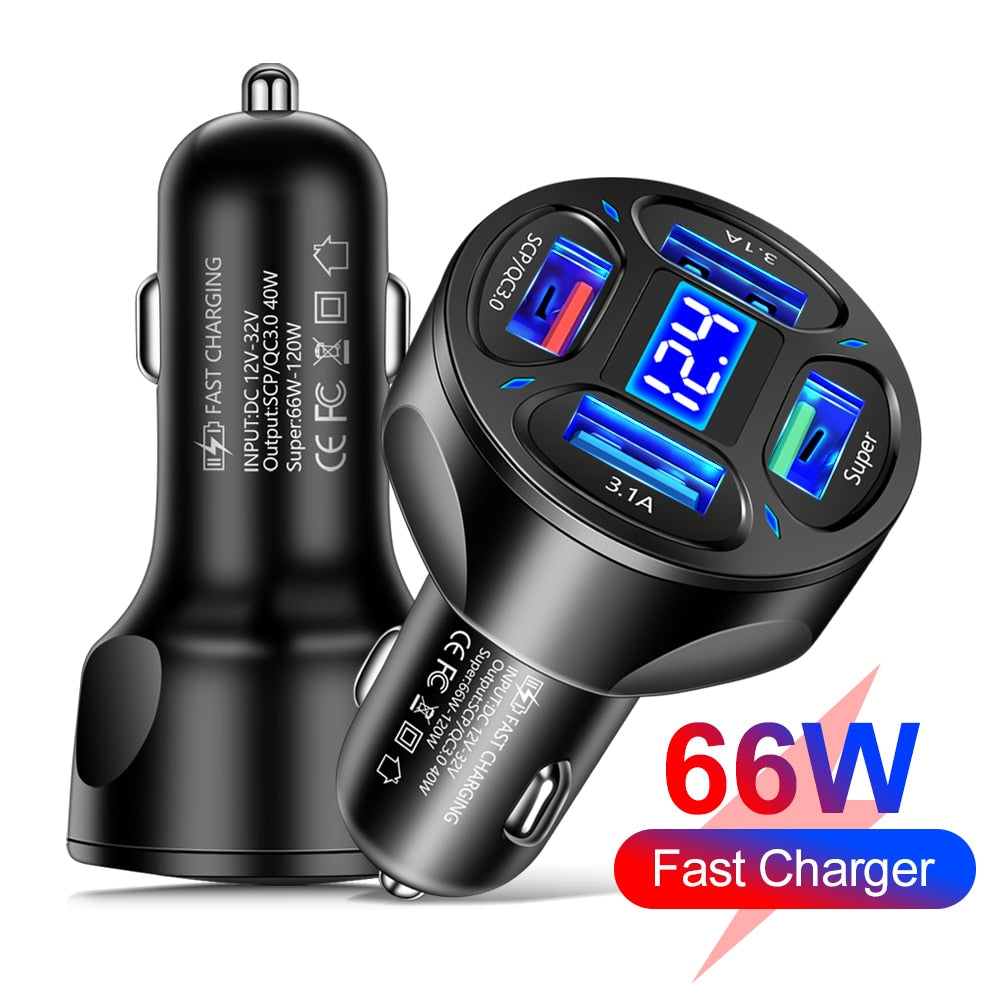 3 Ports USB Car Charger 