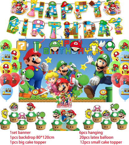 Super Mario Birthday Party Decoration