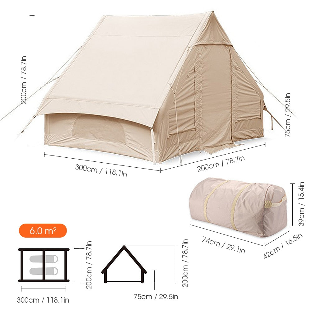 3-8 Person Oxford PVC Inflation Tent