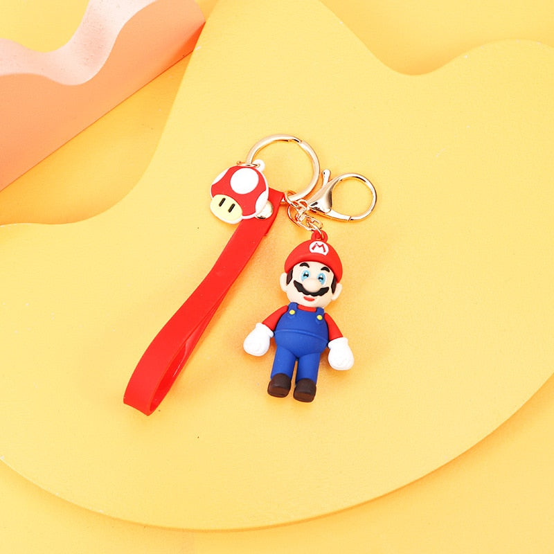 Mario Action Cute Keychain