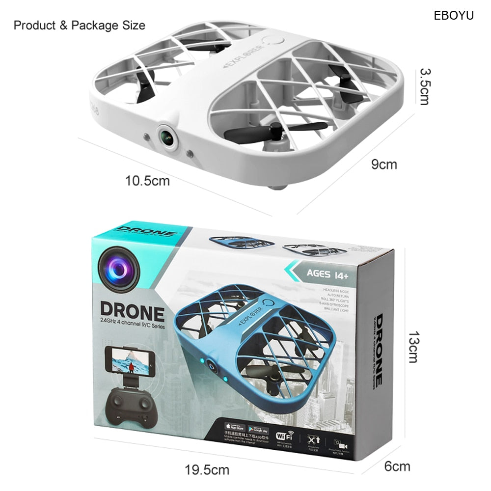 H107 Mini Drone 8K 4K Quadcopter