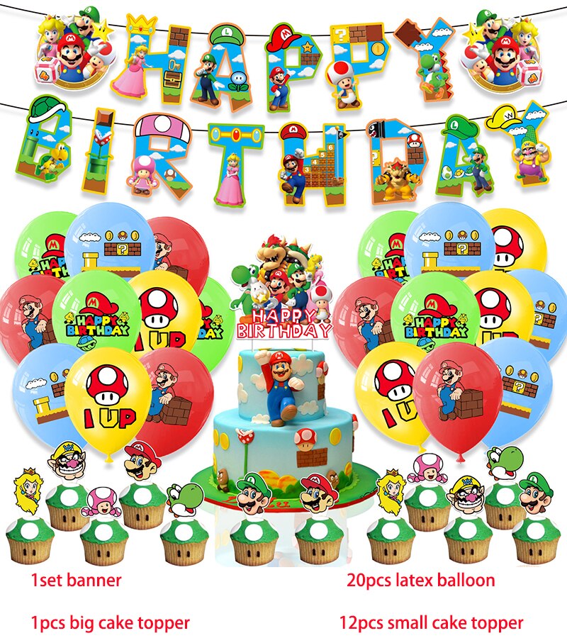 Super Mario Birthday Party Decoration