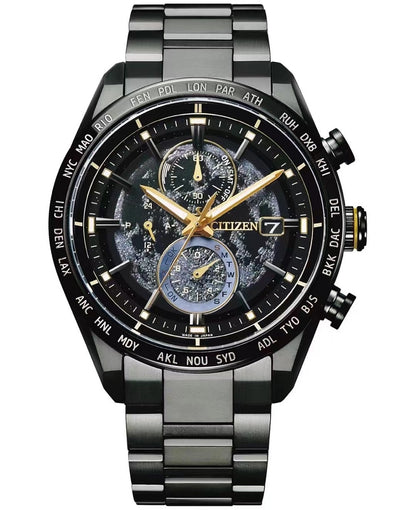 Pour Citizen Back of The Moon Hommes Montres De Luxe En Acier Inoxydable Quartz Montre Calendrier Horloge Lumineuse Hommes D'affaires Casual Montre