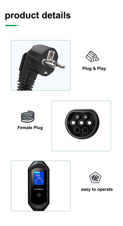 Portable Electric Vehicle Charging Cable