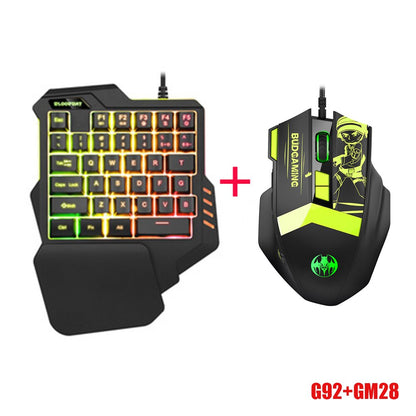 One Handed Keyboard and Mouse Set