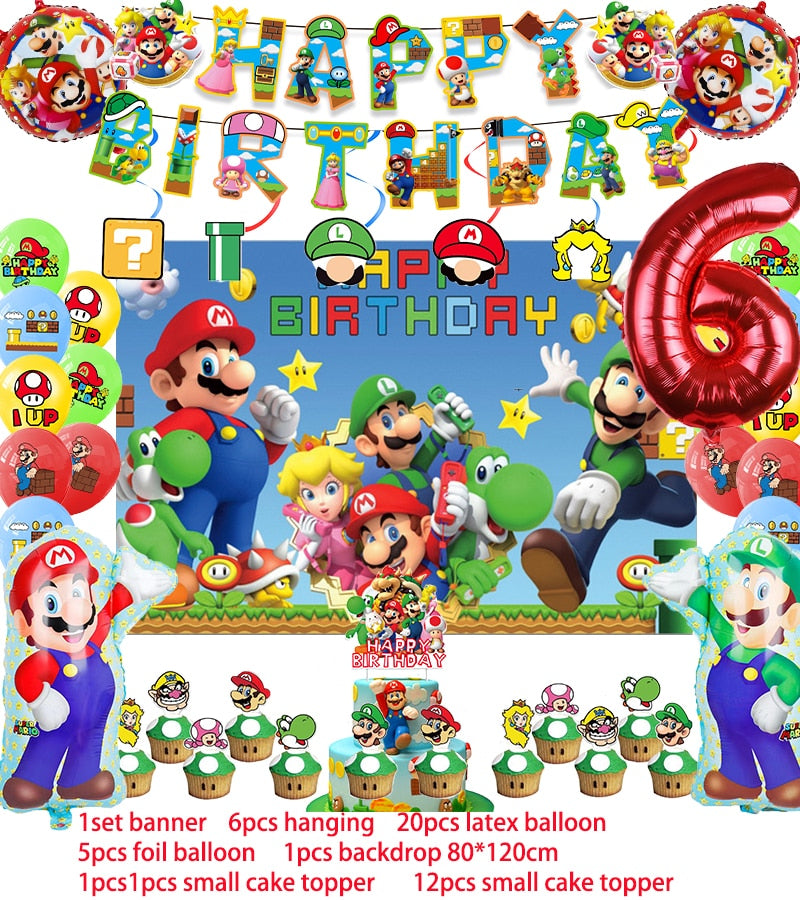 Super Mario Birthday Party Decoration