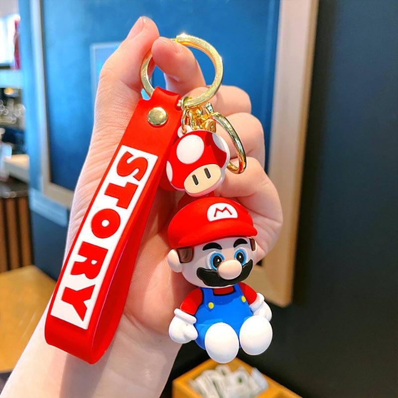 Mario Action Cute Keychain