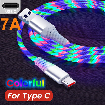 7A 100W Flow Luminous USB Type C Cable p4a