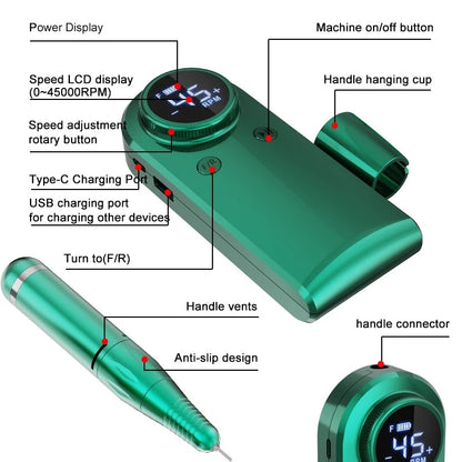 Rechargeable Electric Nail Drill