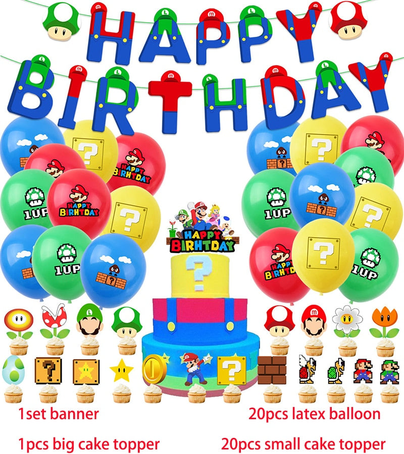 Super Mario Birthday Party Decoration