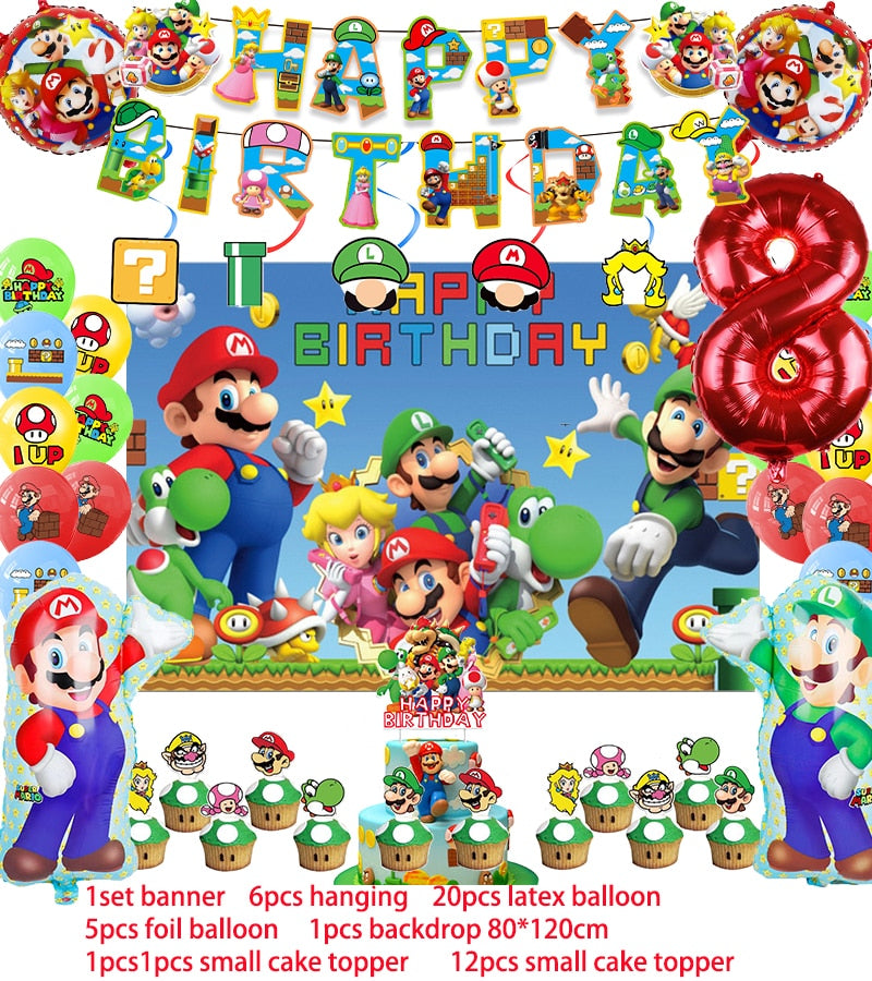 Super Mario Birthday Party Decoration