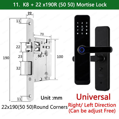 K8 Tuya Wifi Smart Door Lock