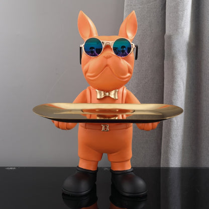 Bulldog sculpture tray