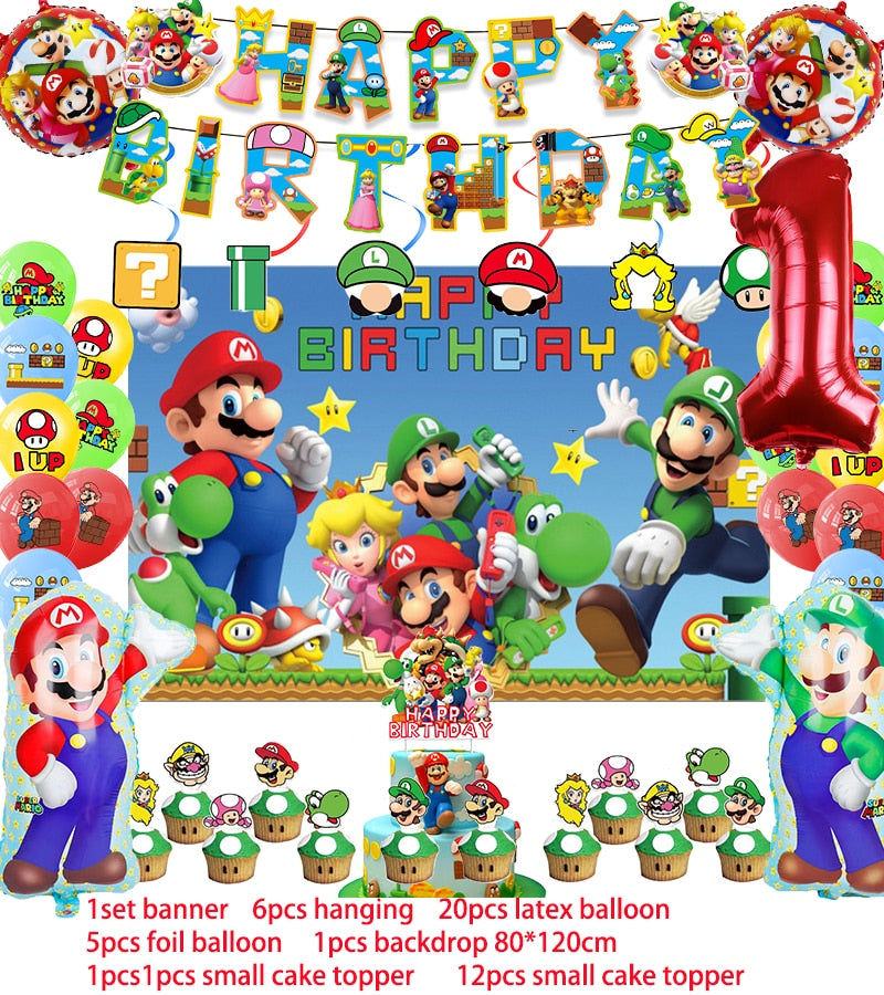 Super Mario Birthday Party Decoration