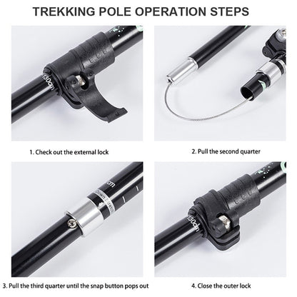 Ultralight Folding Multifunction Trekking Pole