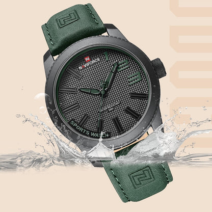 Shockproof Waterproof Leather Watch Men 