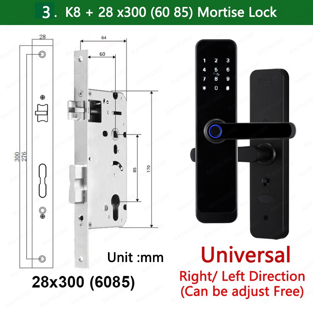 K8 Tuya Wifi Smart Door Lock