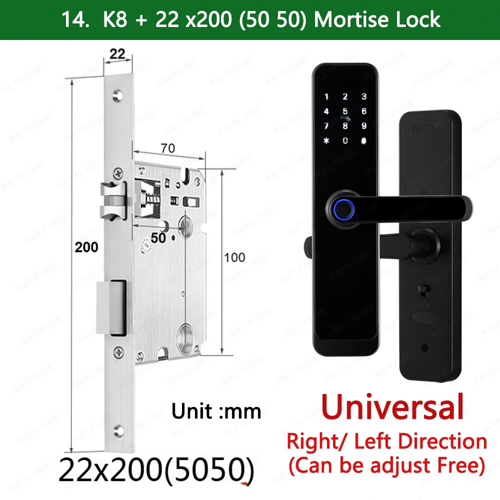 K8 Tuya Wifi Smart Door Lock