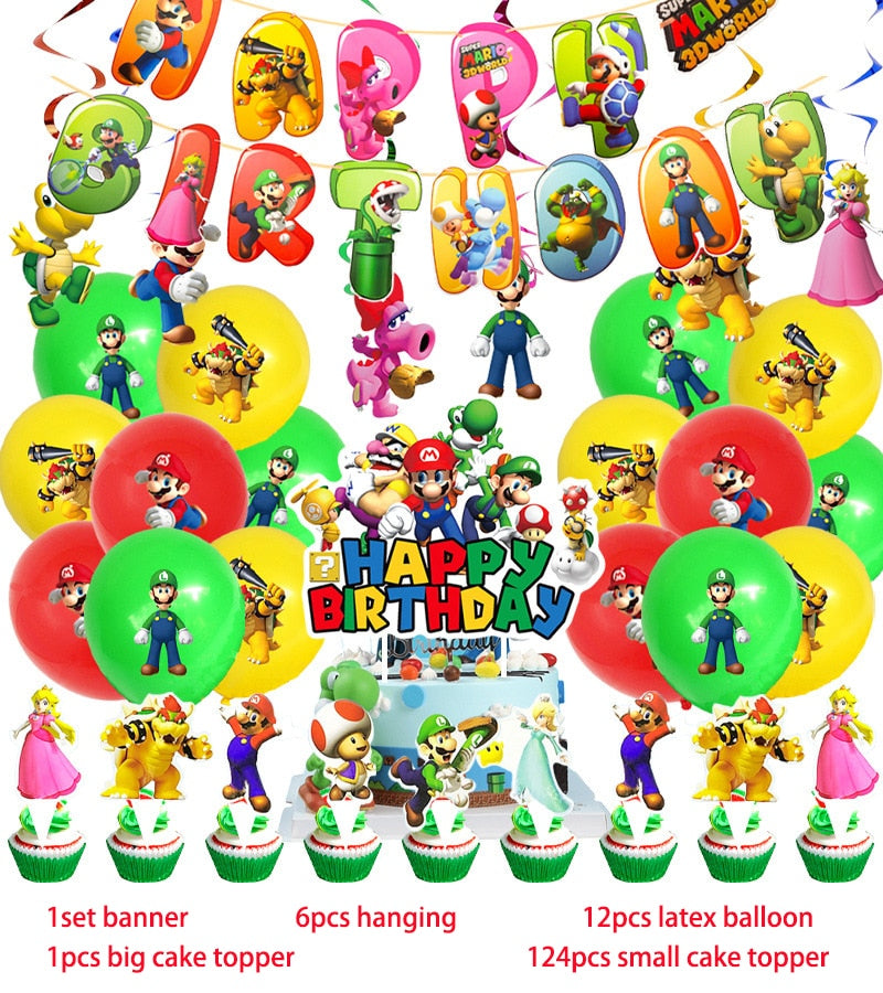 Super Mario Birthday Party Decoration