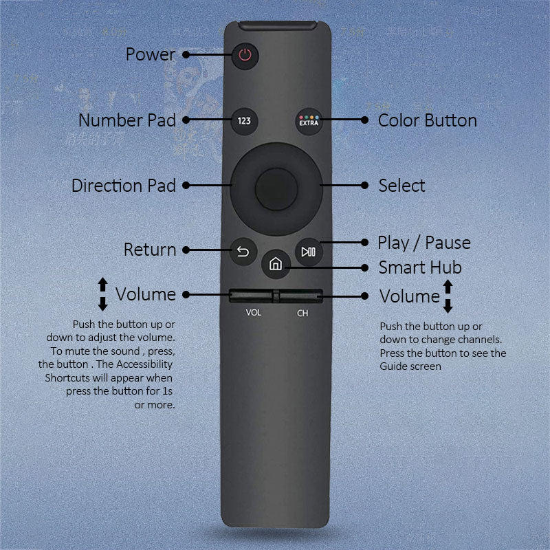 HD 4K LCD TV remote control