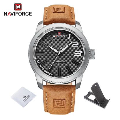 Shockproof Waterproof Leather Watch Men 