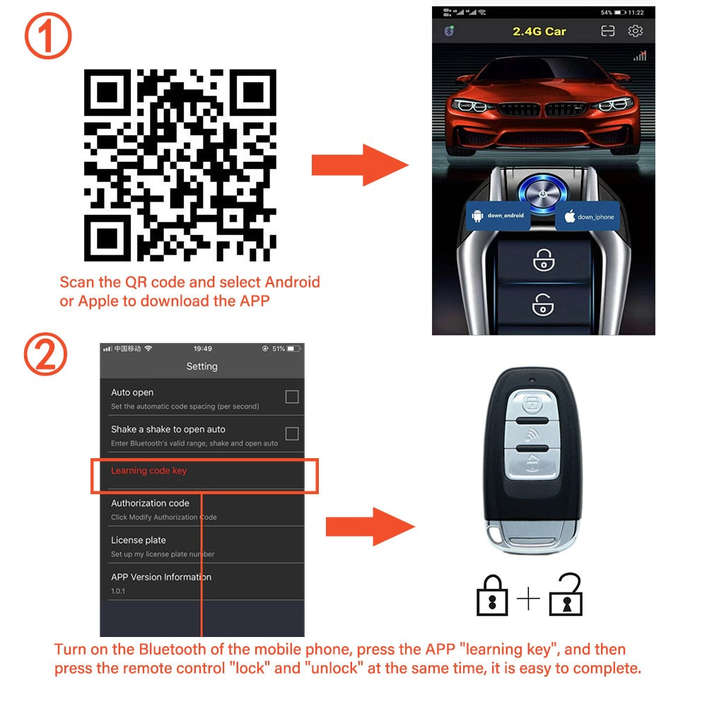 Car Alarm With Autostart Push