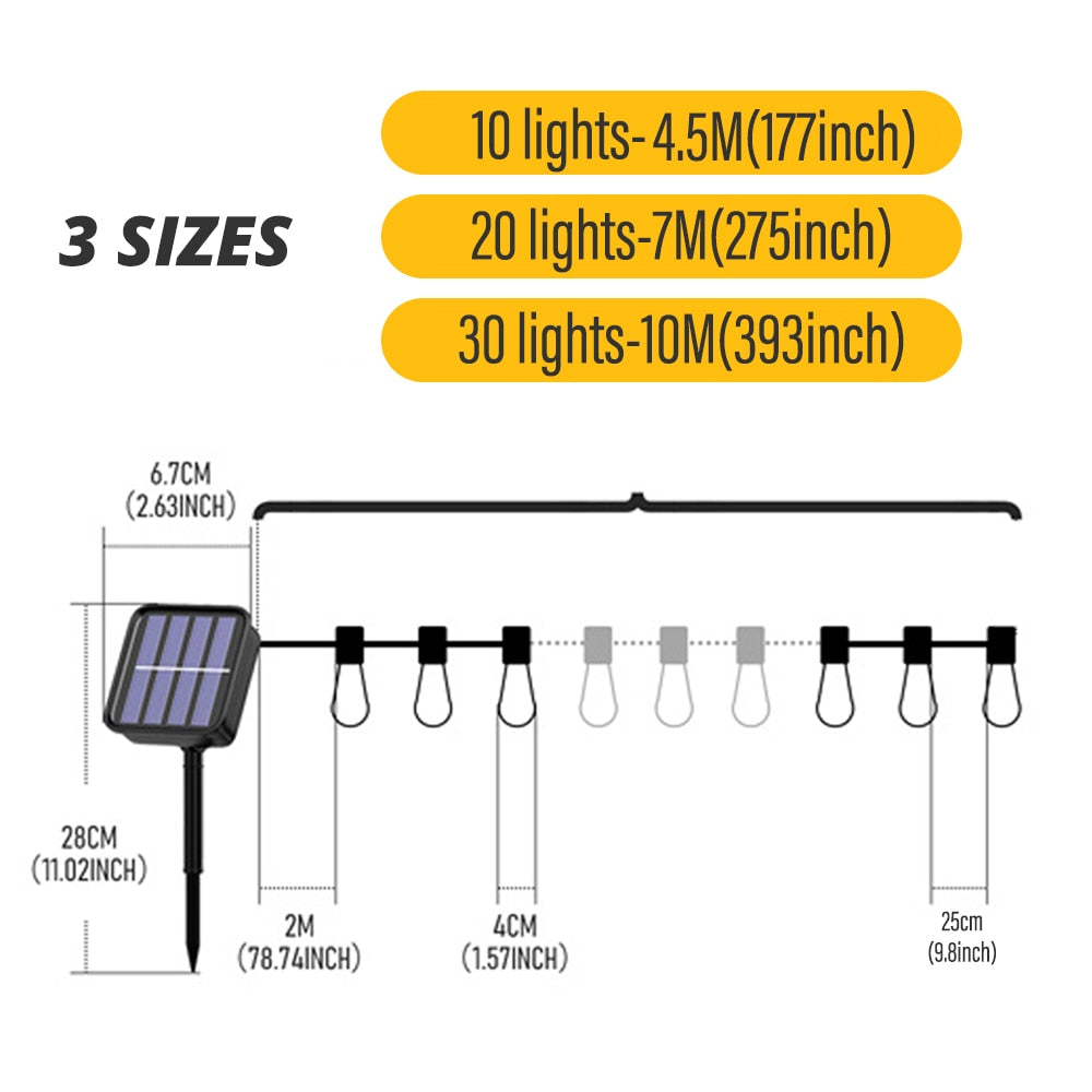 LED Solar String Lights IP65