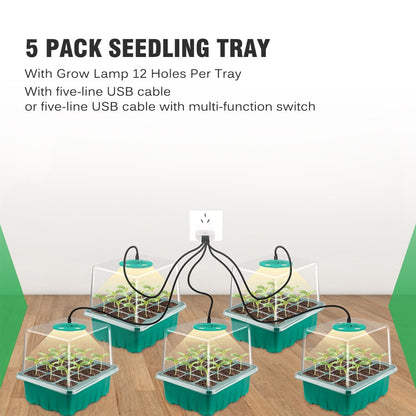 5 Packs Seed Starter Tray