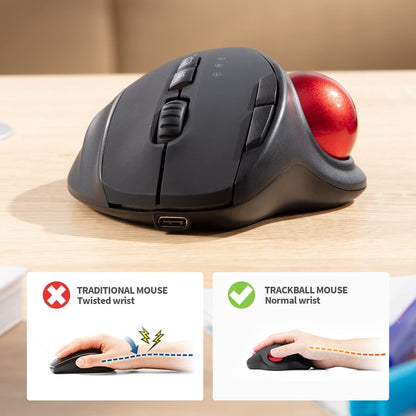 2.4G+Bluetooth Trackball Mouse