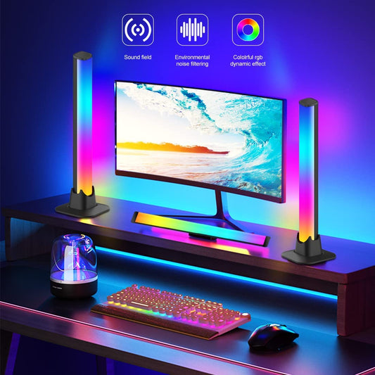 Smart RGB LED Light Bars Night Light with Bluetooth APP Control Music Rhythm Lights Backlight for Gaming TV Room Decoration Lamp