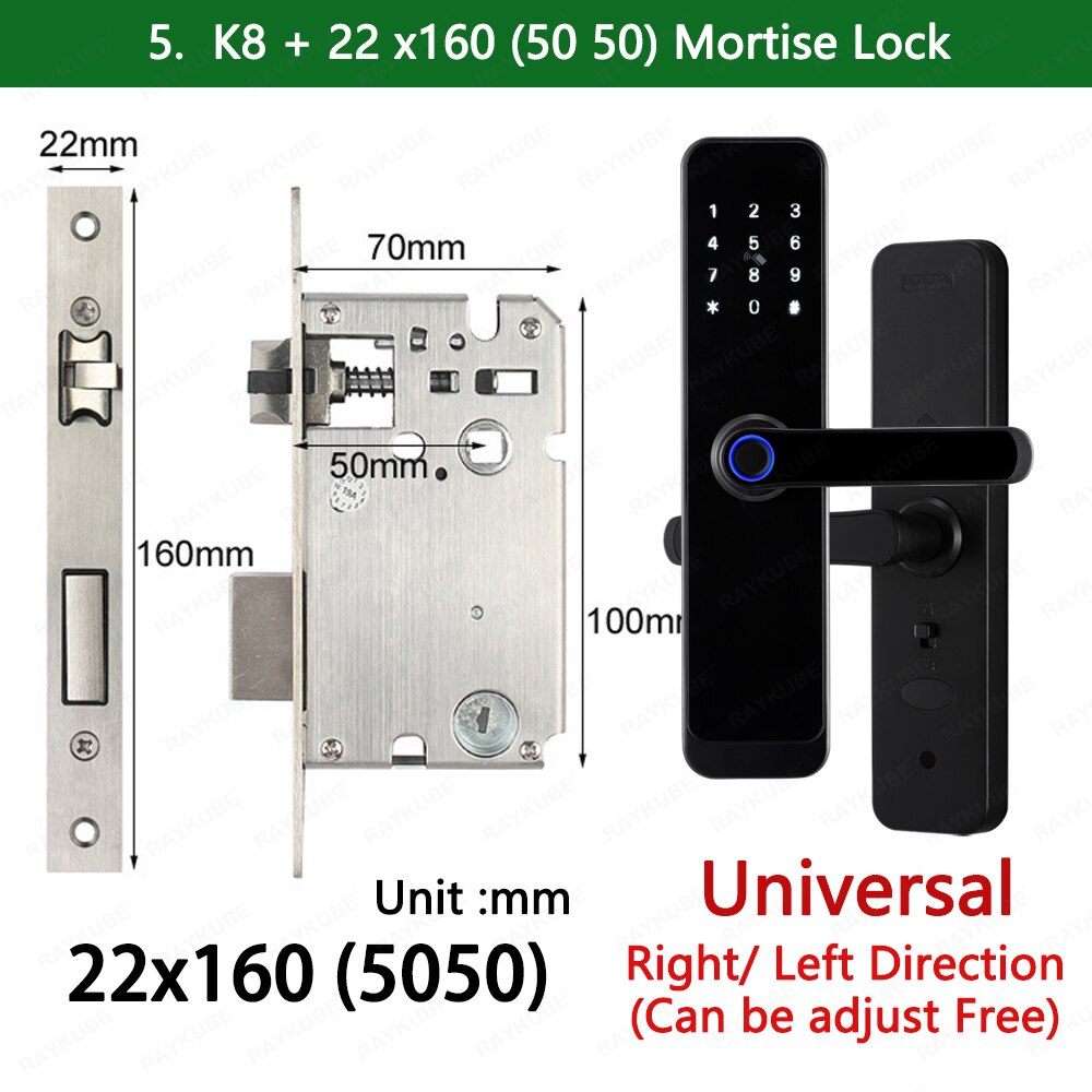 K8 Tuya Wifi Smart Door Lock