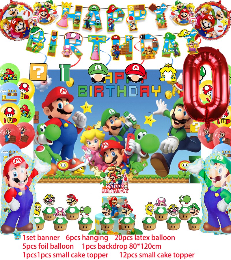 Super Mario Birthday Party Decoration