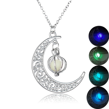 Moon Natural Glowing Stone Pendant