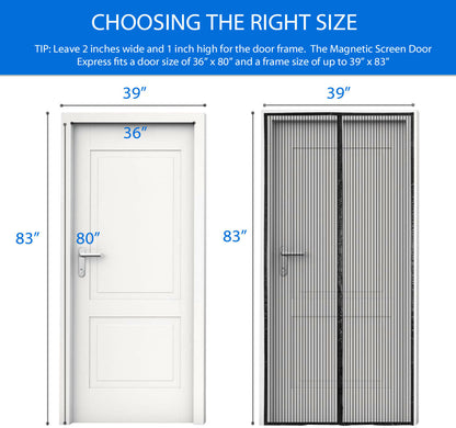 The Magnetic Screen Door Retractable Mesh